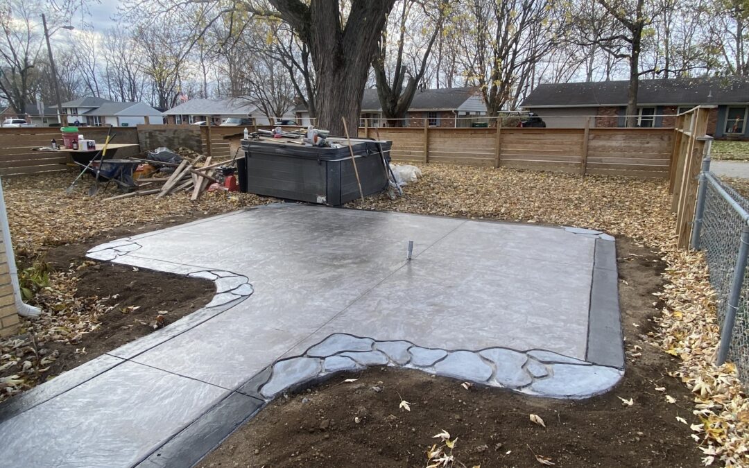 Decorative Concrete Spa Pad